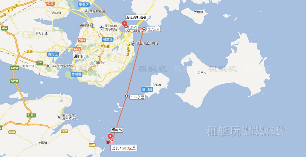 五緣灣—大擔島—浯嶼島—五緣灣 五緣灣—大擔島—浯嶼島—五緣灣